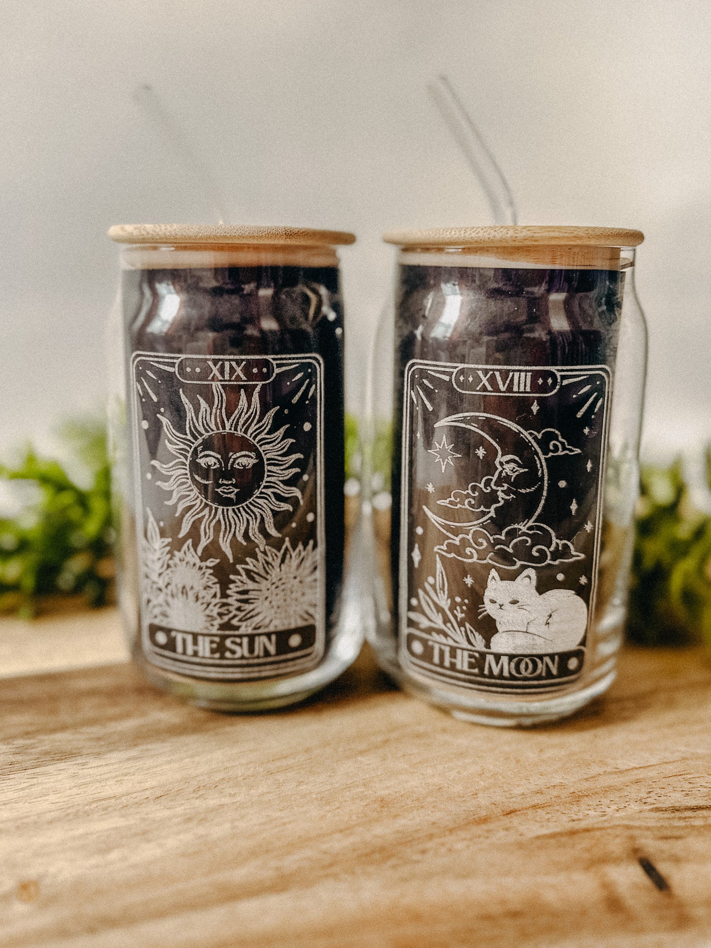 Sun and Moon Glass Set