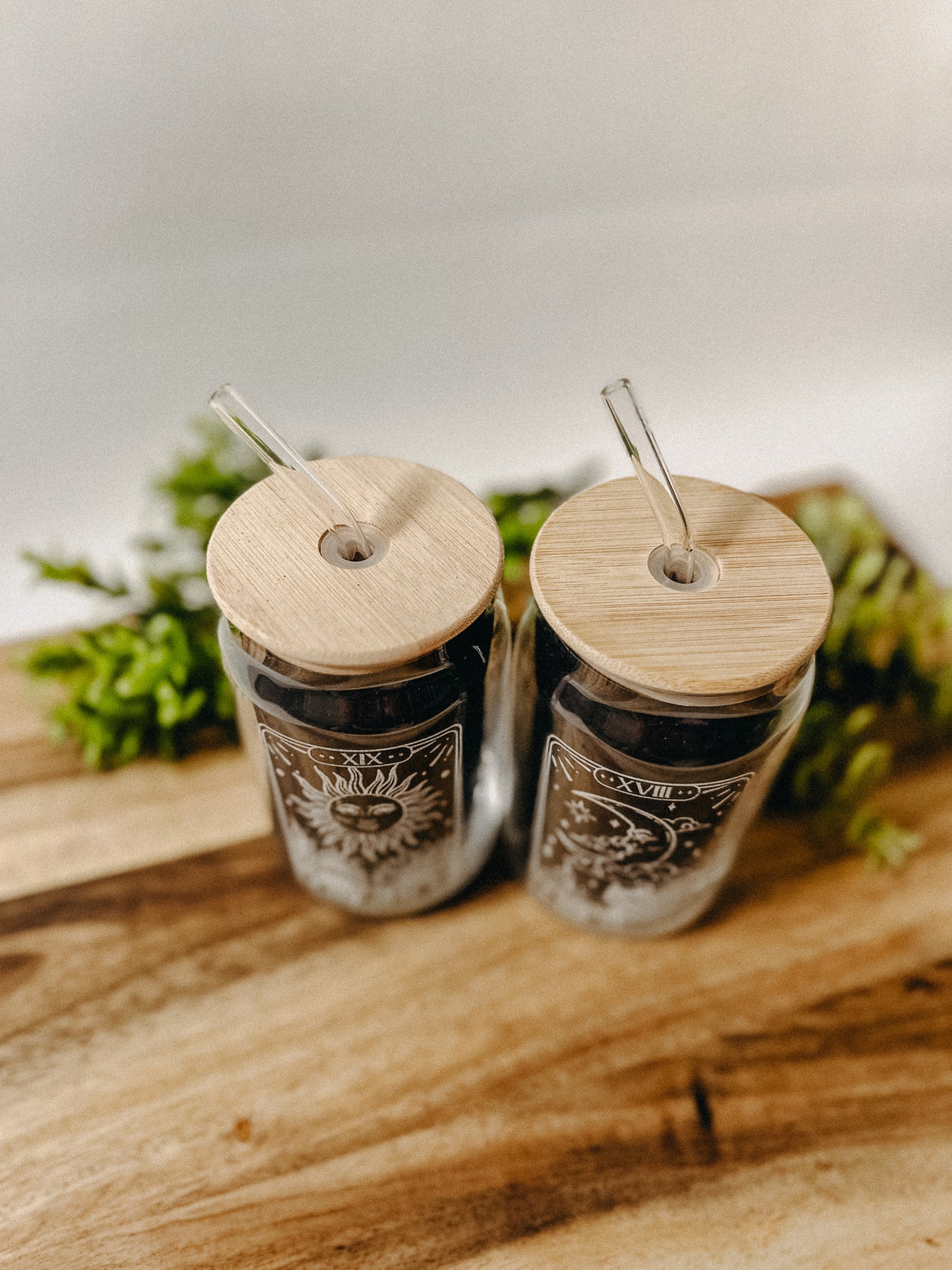 Sun and Moon Glass Set